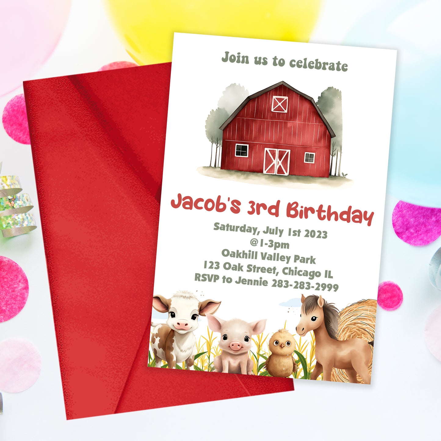 Farm Party Invitation