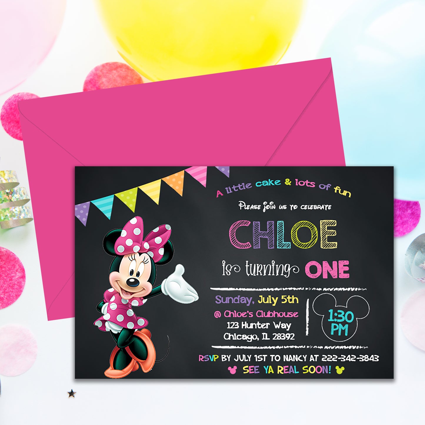 Minnie Mouse Party Invite