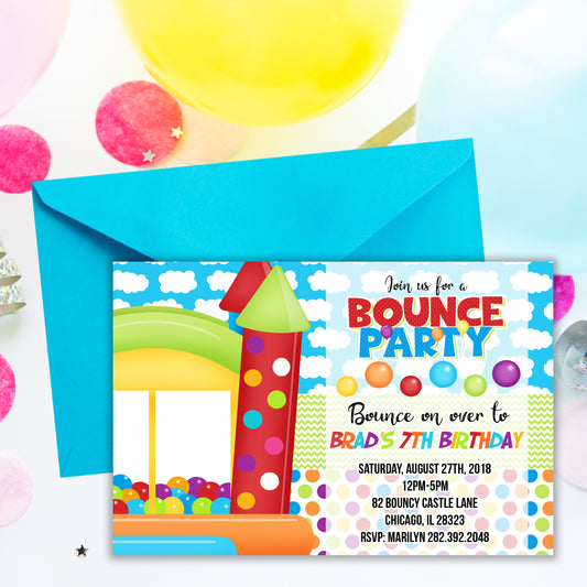Bounce House Party Invitation