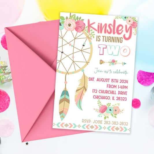 Dreamcatcher Party Invite