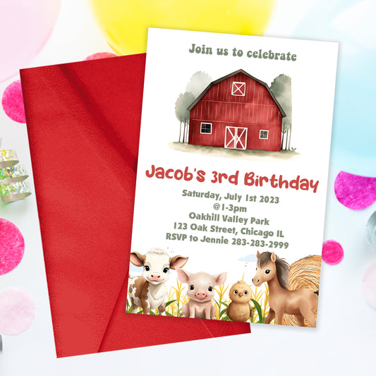 Farm Party Invitation