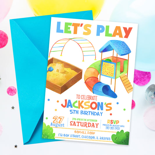 Park Birthday Party Invitation