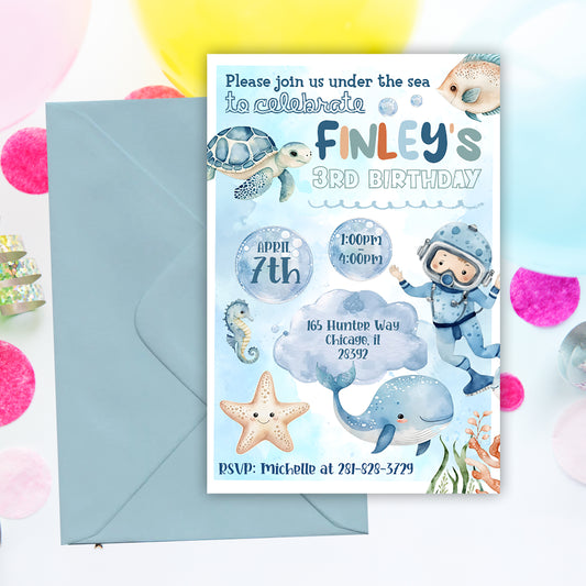 Under The Sea Party Invitation